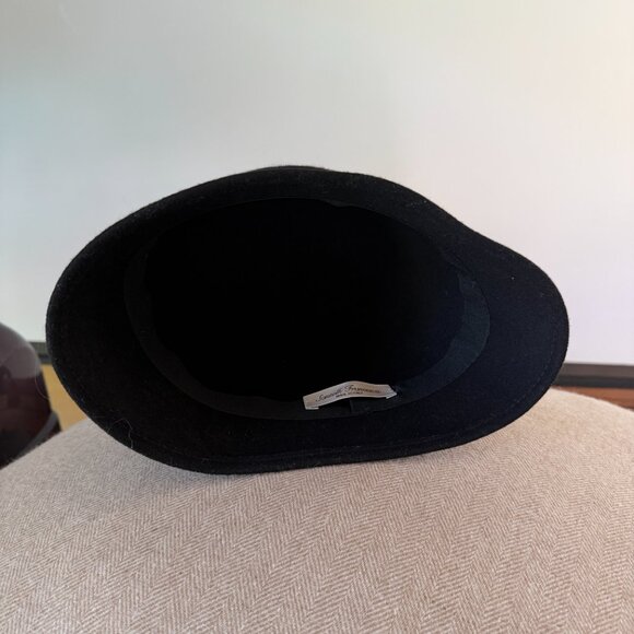 Santelli Francesca Italy Black and Blue Cloche Hat main image 4
